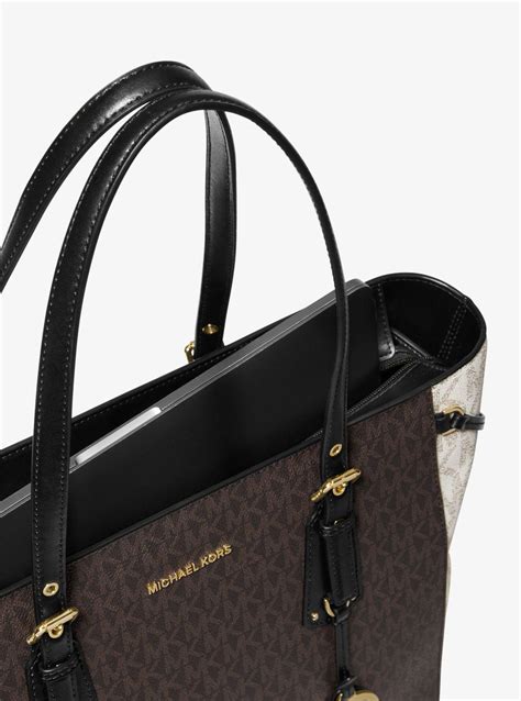 michael kors voyager logo color block tote